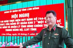 Xây dựng lực lượng vũ trang Lâm Đồng vững mạnh về chính trị