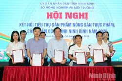 Hội nghị kết nối ti&ecirc;u thụ sản phẩm n&ocirc;ng sản thực phẩm, sản phẩm OCOP tỉnh Ninh B&igrave;nh năm 2026