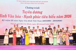 Tuyên dương 104 gia đình Văn hóa - Hạnh phúc tiêu biểu của Thành phố Hồ Chí Minh