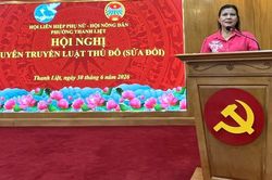Phường Thanh Liệt: Tuy&ecirc;n truyền Luật Thủ đ&ocirc; (sửa đổi), tạo động lực n&acirc;ng cao hiệu quả c&ocirc;ng t&aacute;c Hội Phụ nữ