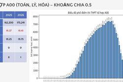 Khối A00 có 1 thí sinh đạt điểm tuyệt đối 30/30