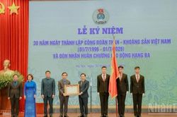 Công đoàn Than-Khoáng sản Việt Nam đón nhận Huân chương Lao động hạng Ba lần thứ hai