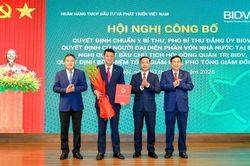 Công bố các quyết định nhân sự cấp cao và người đại diện phần vốn nhà nước tại BIDV