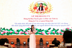 Th&iacute; sinh L&ecirc; Thị Ho&agrave;ng Vy xuất sắc đạt giải Nhất Hội thi b&aacute;o c&aacute;o vi&ecirc;n giỏi tỉnh Kh&aacute;nh H&ograve;a