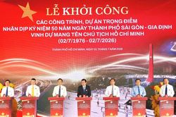TPHCM khởi công 8 công trình, dự án trọng điểm chào mừng 50 năm thành phố mang tên Bác