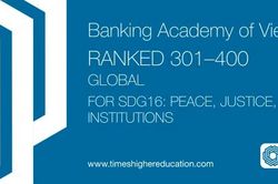 Học viện Ngân hàng nằm trong bảng xếp hạng THE Impact Rankings 2026