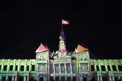 Biểu diễn 3D Mapping tái hiện hành trình nửa thế kỷ Thành phố mang tên Bác