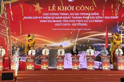 Tp. Hồ Chí Minh khởi công 8 dự án trọng điểm chào mừng 50 năm Thành phố mang tên Bác