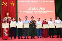 Bắc Ninh: Bồi dưỡng kiến thức quốc phòng và an ninh cho 89 cán bộ đối tượng 3