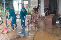 Mưa lớn gây ngập úng tại nhiều địa phương trong tỉnh