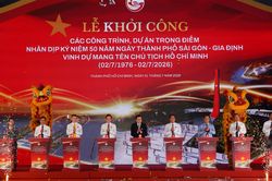 TP.HCM khởi công 8 dự án hơn 253.000 tỷ kỷ niệm 50 năm thành phố mang tên Bác