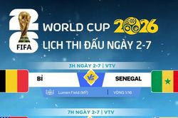 Lịch thi đấu World Cup 2026 ngày 2-7