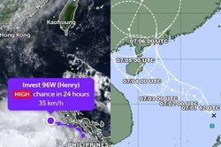 96W đi vào Biển Đông thành áp thấp nhiệt đới thứ hai trong năm 2026