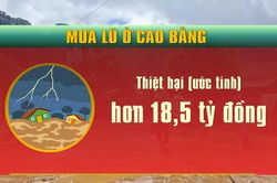 [Video] Mưa lũ ở Cao Bằng l&agrave;m thiệt hại hơn 18,5 tỷ đồng