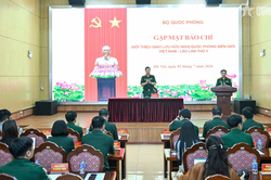 Gặp mặt b&aacute;o ch&iacute; giới thiệu về Giao lưu hữu nghị quốc ph&ograve;ng bi&ecirc;n giới Việt Nam-L&agrave;o lần thứ 3