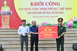 Bộ CHQS TP Đồng Nai xây công trình thể dục thể thao tặng đồng bào tôn giáo