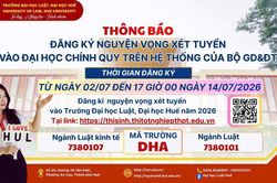 Trường Đại học Luật, Đại học Huế tuyển sinh 2026: Mở rộng cơ hội với ba phương thức x&eacute;t tuyển