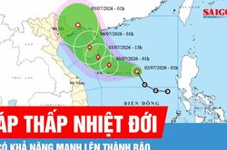&Aacute;p thấp nhiệt đới tr&ecirc;n Biển Đ&ocirc;ng c&oacute; khả năng mạnh l&ecirc;n th&agrave;nh b&atilde;o