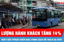 Ngày đầu TPHCM triển khai chính sách hỗ trợ đi xe buýt, lượng hành khách tăng 14%