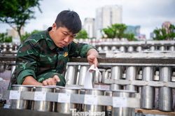 Trận địa pháo hoa mừng 50 năm thành phố Sài Gòn - Gia Định mang tên Bác