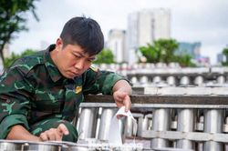 Trận địa ph&aacute;o hoa mừng 50 năm th&agrave;nh phố S&agrave;i G&ograve;n - Gia Định mang t&ecirc;n B&aacute;c