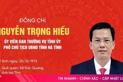 Quá trình công tác của tân Phó Chủ tịch UBND tỉnh Hà Tĩnh Nguyễn Trọng Hiếu