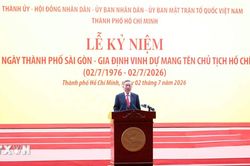 Lễ kỷ niệm 50 năm th&agrave;nh phố S&agrave;i G&ograve;n-Gia Định vinh dự mang t&ecirc;n Chủ tịch Hồ Ch&iacute; Minh