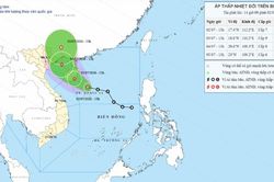 &Aacute;p thấp nhiệt đới giữ hướng di chuyển g&acirc;y mưa lớn ở Đ&ocirc;ng Bắc Bộ v&agrave; Thanh H&oacute;a
