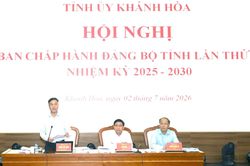 Hội nghị Tỉnh ủy Kh&aacute;nh H&ograve;a lần thứ 5