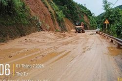 Mưa lũ gây thiệt hại hơn 1,7 tỷ đồng trên các tuyến giao thông do Sở Xây dựng quản lý