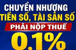 Chuyển nhượng tiền số, tài sản số phải nộp thuế 0,1%.
