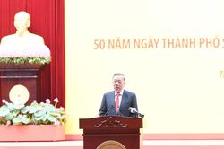 Tổng B&iacute; thư, Chủ tịch nước T&ocirc; L&acirc;m: 50 năm tới, Th&agrave;nh phố Hồ Ch&iacute; Minh phải viết tiếp một chương ph&aacute;t triển mới, lớn hơn, đẹp hơn, xứng đ&aacute;ng hơn, rực rỡ hơn