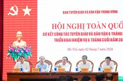 Sơ kết c&ocirc;ng t&aacute;c tuy&ecirc;n gi&aacute;o v&agrave; d&acirc;n vận 6 th&aacute;ng đầu năm