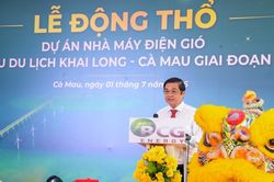 Cà Mau động thổ nhà máy điện gió hơn 6.320 tỷ đồng, cấp điện cho 105.000 hộ dân