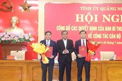 Quảng Ngãi công bố quyết định của Ban Bí thư về công tác cán bộ
