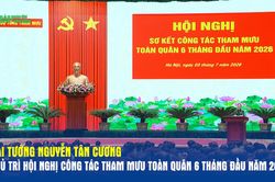 Đại tướng Nguyễn Tân Cương chủ trì Hội nghị công tác Tham mưu toàn quân 6 tháng đầu năm 2026