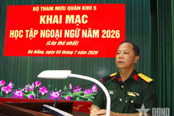 Bộ Tham mưu Quân khu 5: Khai mạc học tập ngoại ngữ