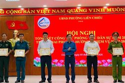 Li&ecirc;n Chiểu khen thưởng 12 tập thể, c&aacute; nh&acirc;n trong c&ocirc;ng t&aacute;c ph&ograve;ng chống thi&ecirc;n tai, ph&ograve;ng thủ d&acirc;n sự