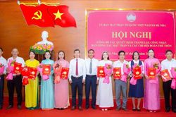 Xã Hà Nha công bố quyết định thành lập, công nhận Ban Công tác Mặt trận và các Chi hội đoàn thể thôn