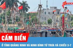 Tỉnh Quảng Ninh và Ninh Bình cấm biển từ trưa và chiều 3-7