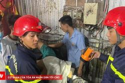 Giải cứu nam thanh ni&ecirc;n mắc kẹt c&aacute;nh tay trong m&aacute;y t&aacute;i chế hạt nhựa