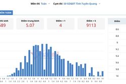147 thí sinh có số báo danh gần nhau cùng đạt điểm 10 Toán ở Tuyên Quang