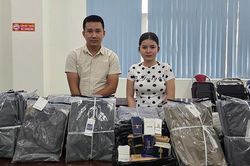 Đôi vợ chồng bị bắt quả tang sản xuất 10.000 áo thun giả thương hiệu LV, Zara, Lacoste...