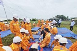 PTC3 diễn tập sẵn sàng khôi phục lưới điện sau thiên tai