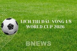 Lịch thi đấu v&ograve;ng 1/8 World Cup 2026 cập nhật mới nhất