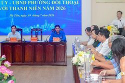Đảng ủy, UBND phường H&agrave; Ti&ecirc;n đối thoại với thanh ni&ecirc;n năm 2026