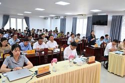 Hội nghị Ban Chấp h&agrave;nh Đảng bộ x&atilde; Thuận Bắc lần thứ 6