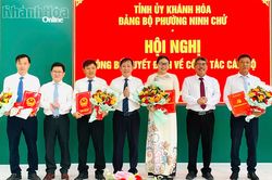 Phường Ninh Chử công bố các quyết định về công tác cán bộ
