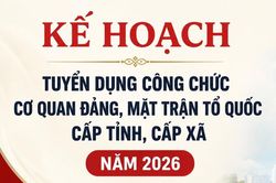 Kế hoạch tuyển dụng công chức cơ quan đảng, Mặt trận Tổ quốc cấp tỉnh, cấp xã năm 2026