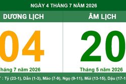 Lịch Âm Dương ngày 4/7/2026: Ngày Tốc Hỷ cát tường và giờ hoàng đạo đẹp